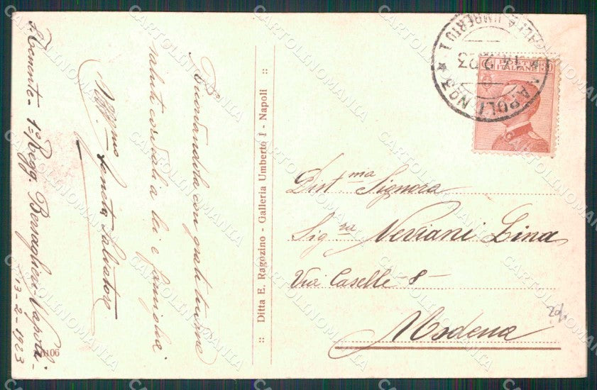 Napoli Città Monumento Garibaldi Tram Ragozino 26106 cartolina MX5580 – retro