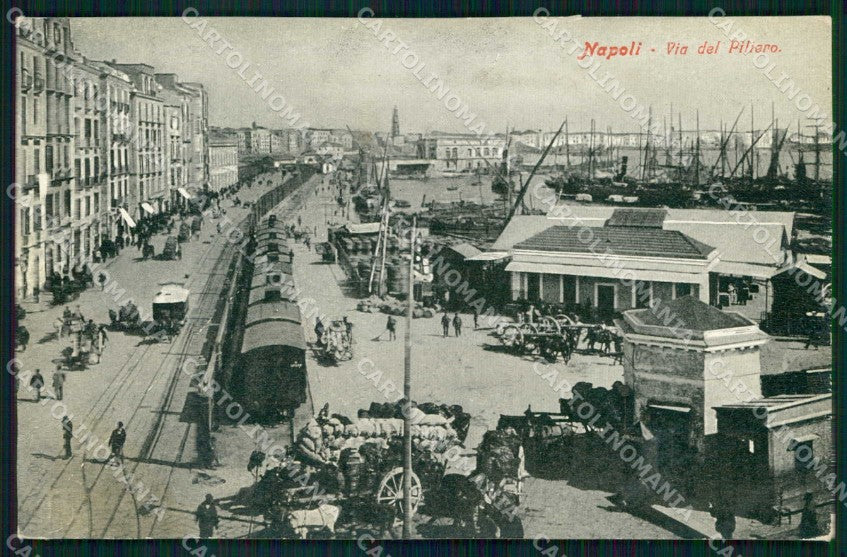 Napoli Città Via Piliero Treno cartolina MX5600 – fronte