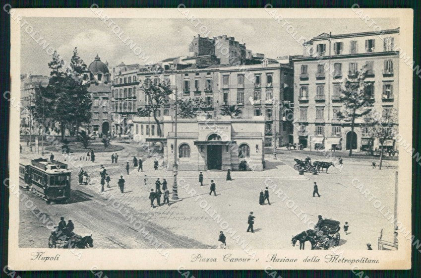 Napoli Città Piazza Cavour Tram Stazione Metropolitana cartolina MX5603 – fronte