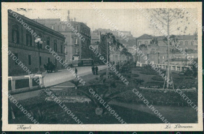 Napoli Città Via Litoranea Tram cartolina MX5606 – fronte