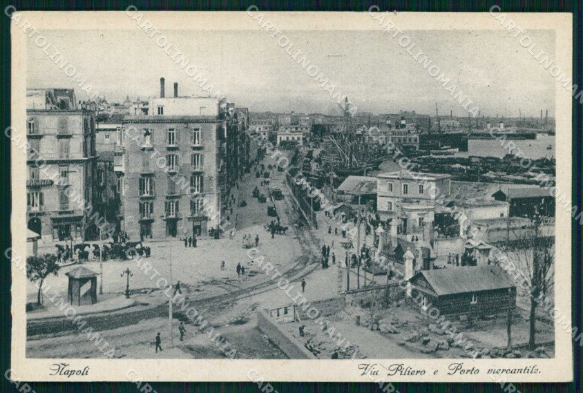 Napoli Città Via Piliero Treno Porto Mercantile cartolina MX5619 – fronte