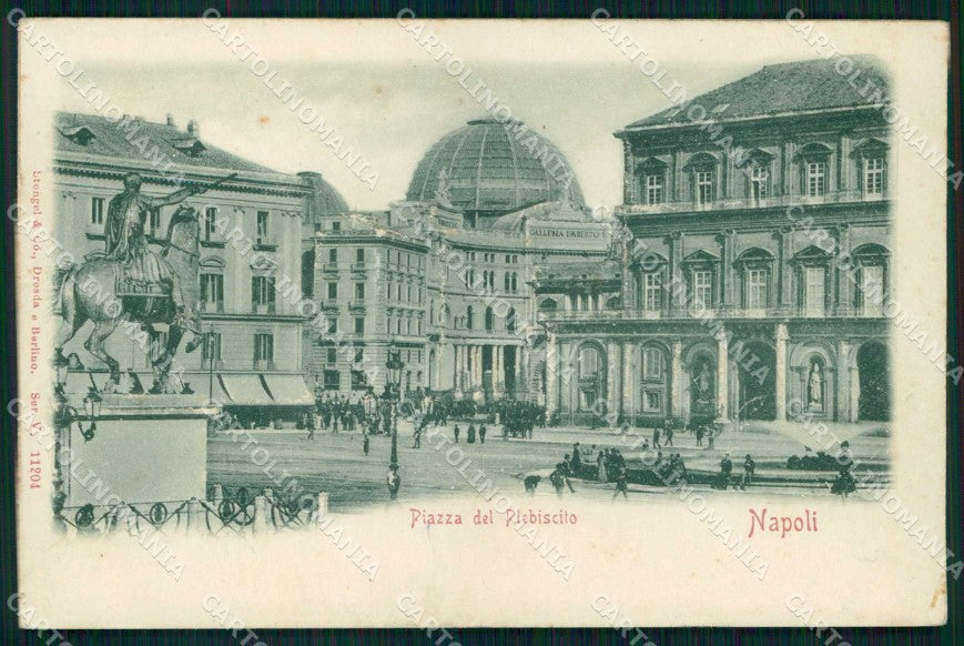 Napoli Città Piazza Plebiscito Rilievo Stengel 11204 cartolina MX5625 – fronte