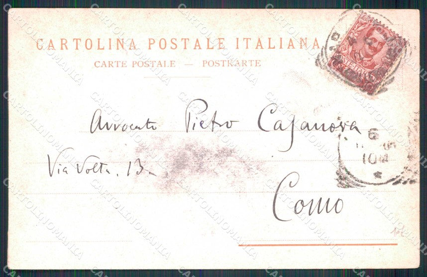 Napoli Città Villa Nazionale Tram Richter 428 cartolina MX5627 – retro
