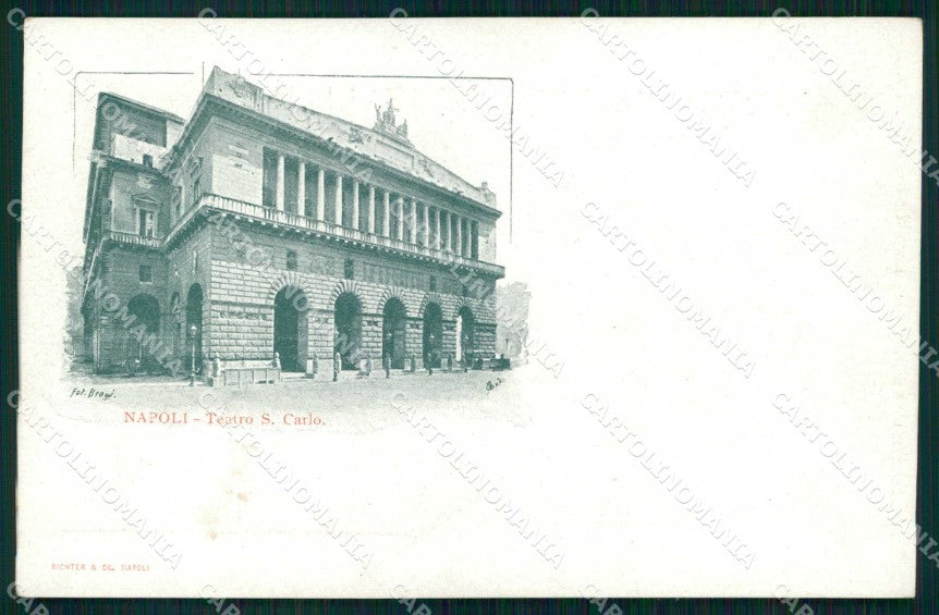 Napoli Città Teatro San Carlo Brogi Richter cartolina MX5631 – fronte