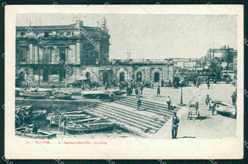 Napoli Città Immacolatella Vecchia Barche cartolina MX5634 – fronte