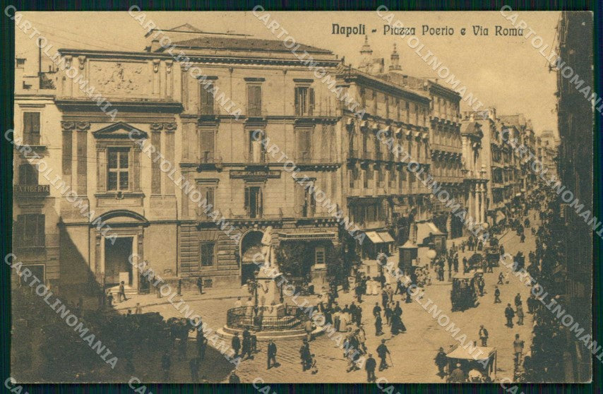 Napoli Città Piazza Poerio Via Roma Alterocca 1961 cartolina MX5643 – fronte