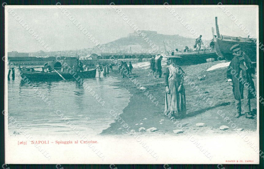 Napoli Città Spiaggia al Carmine Richter 263 cartolina MX5650 – fronte