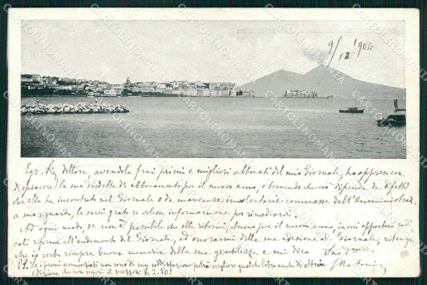 Napoli Città Veduta Vesuvio cartolina MX5660 – fronte