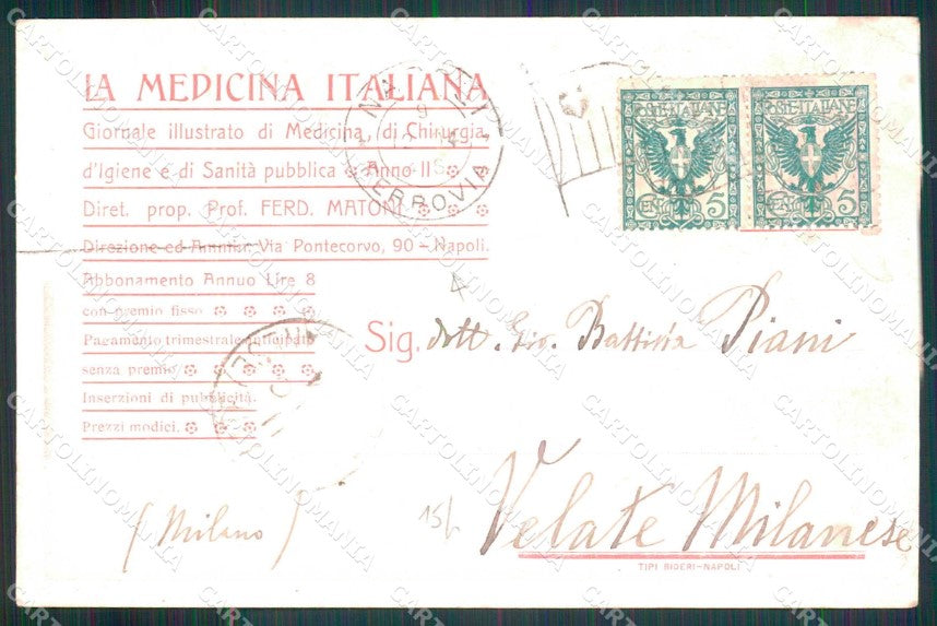 Napoli Città Veduta Vesuvio cartolina MX5660 – retro