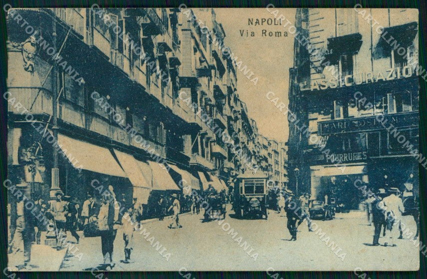 Napoli Città Via Roma Tram cartolina MX5662 – fronte