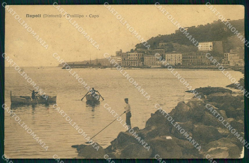 Napoli Città Capo Posillipo Pescatori Alterocca 1954 cartolina MX5676 – fronte