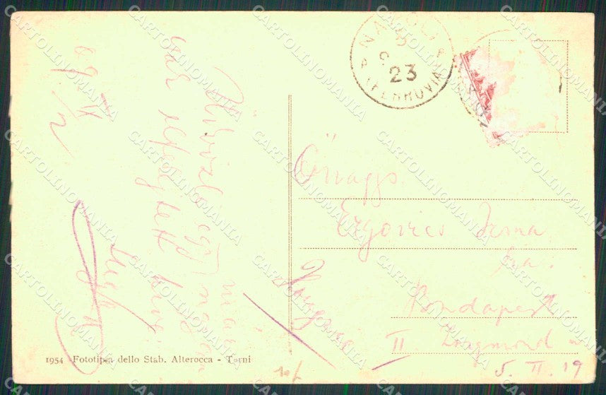 Napoli Città Capo Posillipo Pescatori Alterocca 1954 cartolina MX5676 – retro