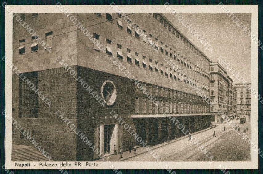 Napoli Città Palazzo Poste Telegrafi Tram cartolina MX5679 – fronte