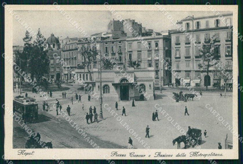Napoli Città Piazza Cavour Tram Stazione Metropolitana cartolina MX5687 – fronte