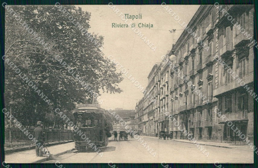 Napoli Città Riviera Chiaia Tram Ragozino 22074 122 cartolina MX5689 – fronte