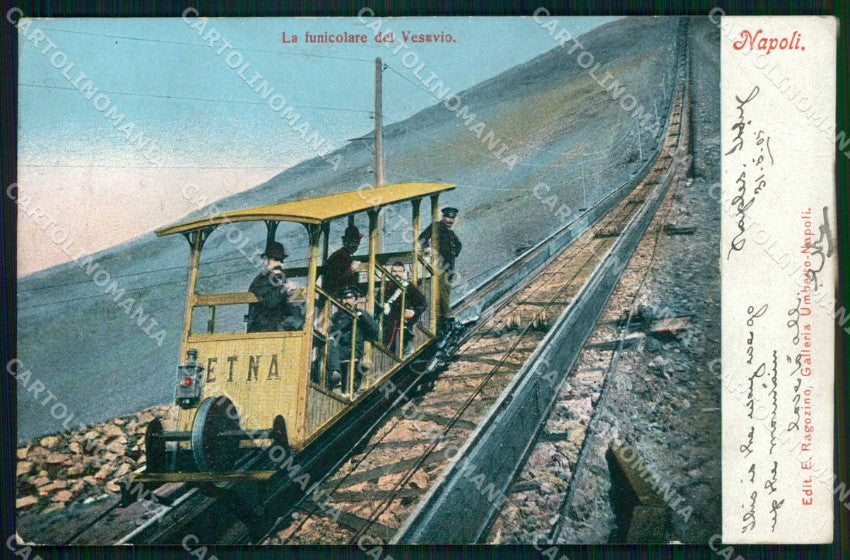 Napoli Città Funicolare Vesuvio Ragozino 2719 STRAPPINO cartolina MX5703 – fronte