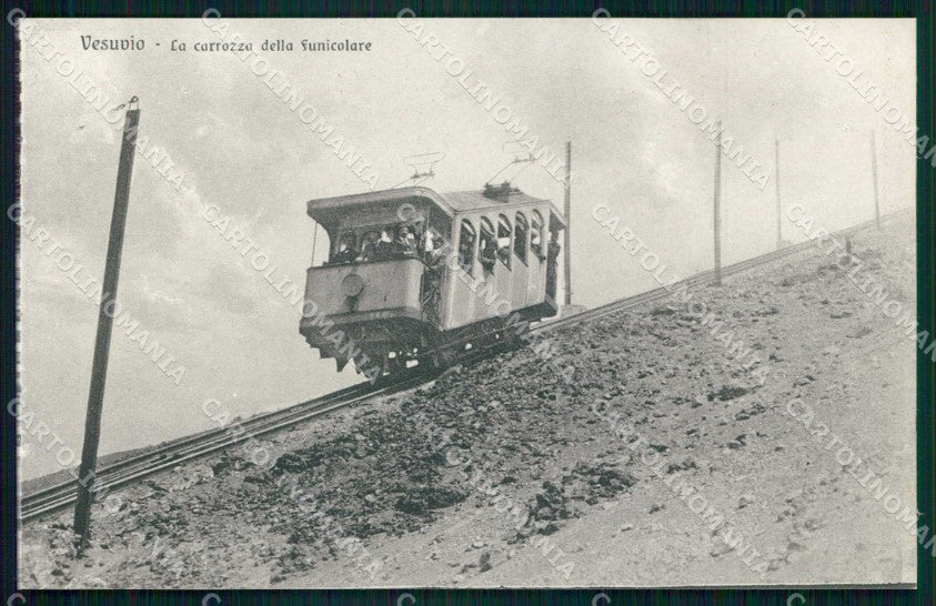 Napoli Città Funicolare Vesuvio Carrozza cartolina MX5704 – fronte