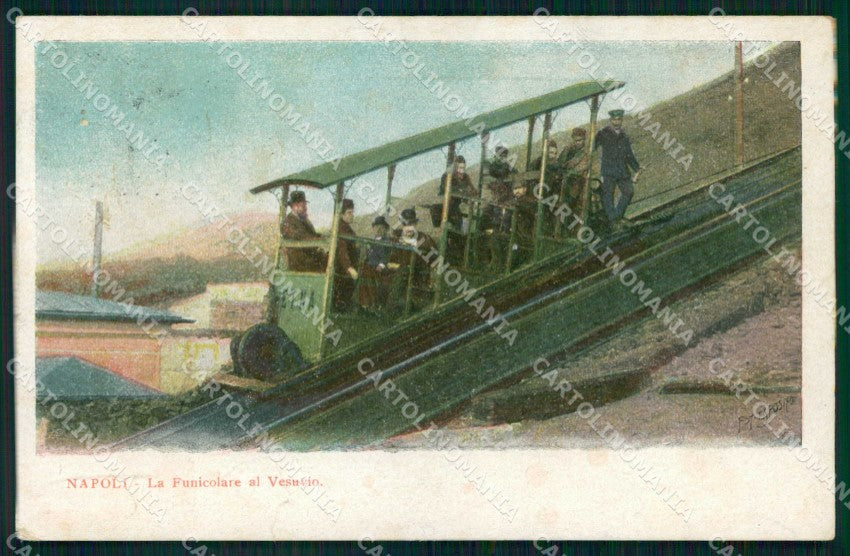 Napoli Città Funicolare Vesuvio STRAPPINO cartolina MX5712 – fronte