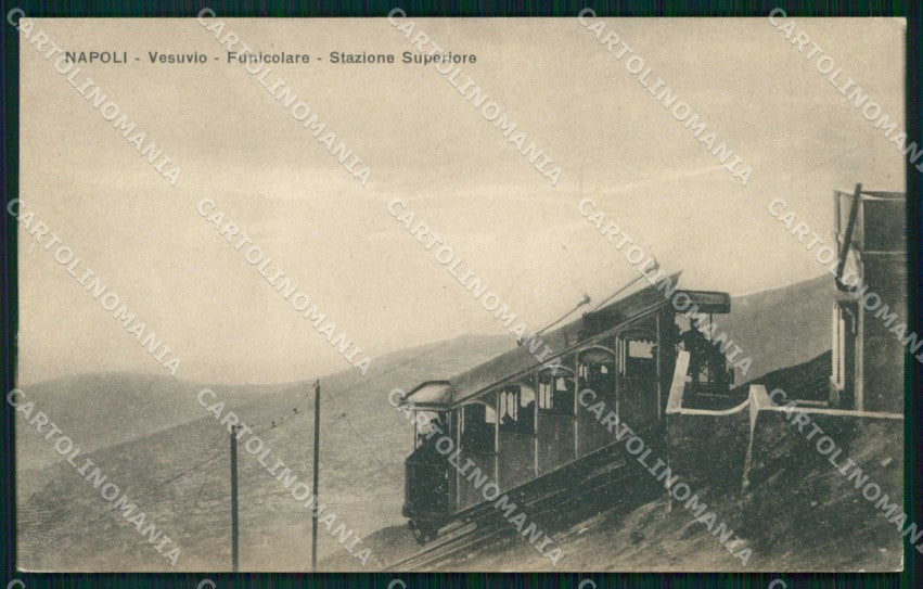 Napoli Città Funicolare Vesuvio Stazione Ragozino 2 7656 cartolina MX5713 – fronte