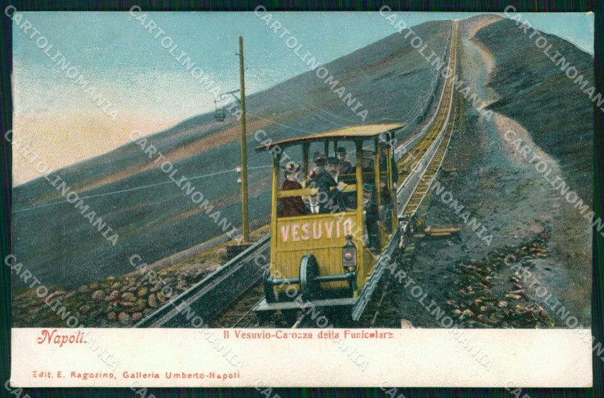 Napoli Città Funicolare Vesuvio Carrozza Ragozino 2122 cartolina MX5717 – fronte