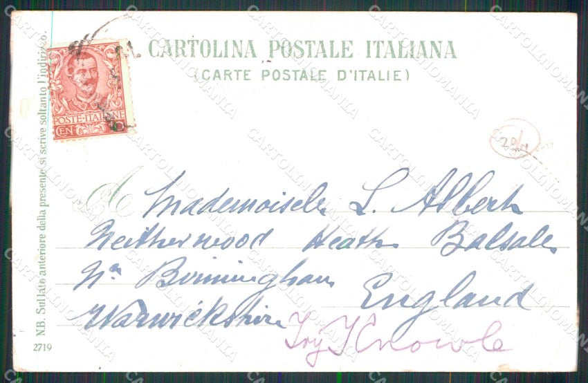 Napoli Città Funicolare Vesuvio Ragozino 2719 PIEGHINE cartolina MX5734 – retro