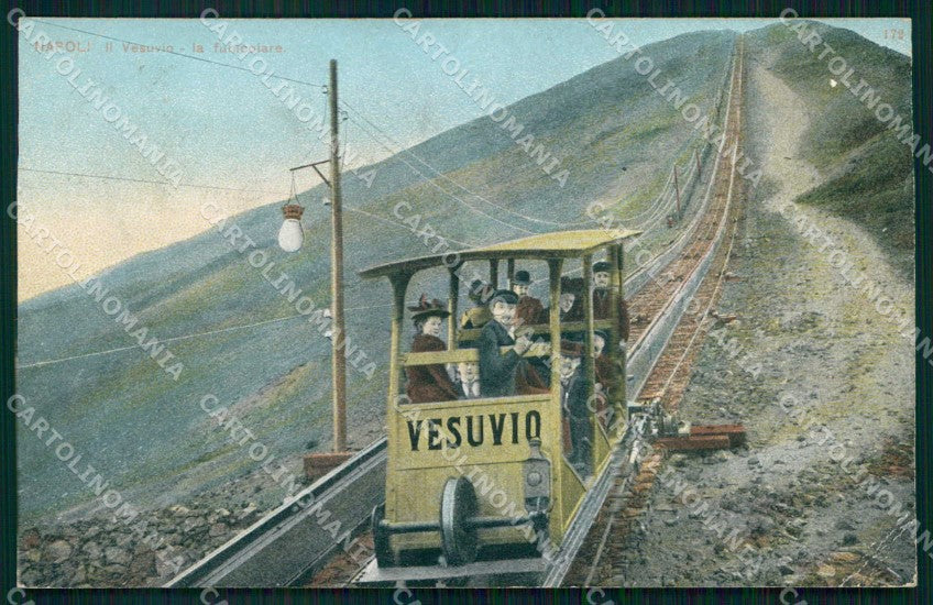 Napoli Città Funicolare Vesuvio cartolina MX5736 – fronte