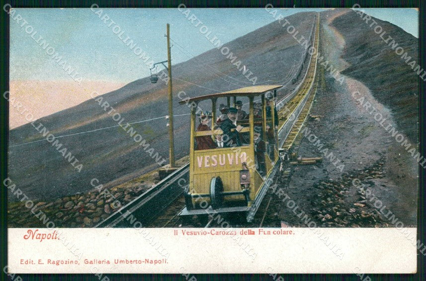 Napoli Città Funicolare Vesuvio Carrozza Ragozino 2122 cartolina MX5738 – fronte