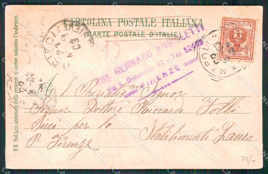 Napoli Città Funicolare Vesuvio Carrozza Ragozino 2122 cartolina MX5742 – retro