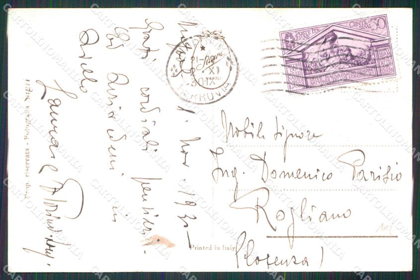 Napoli Città Ingresso Villa Nazionale Tram cartolina MX5744 – retro