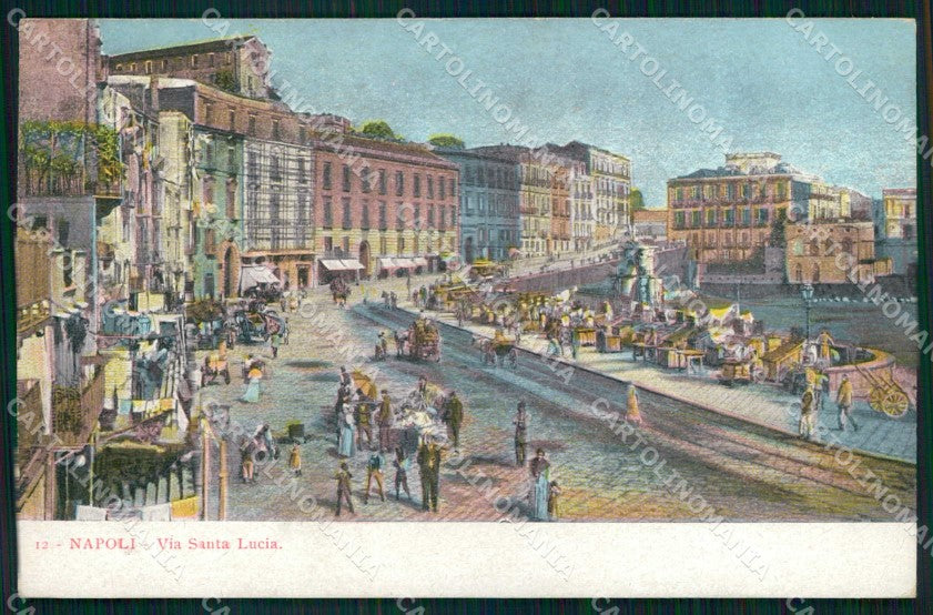 Napoli Città Via Santa Lucia cartolina MX5745 – fronte