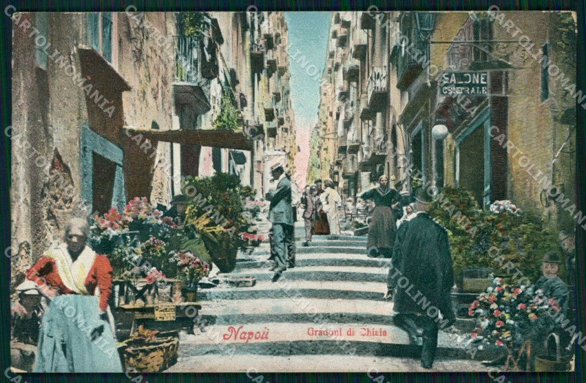 Napoli Città Gradoni Chiaia Ragozino 4527 cartolina MX5763 – fronte