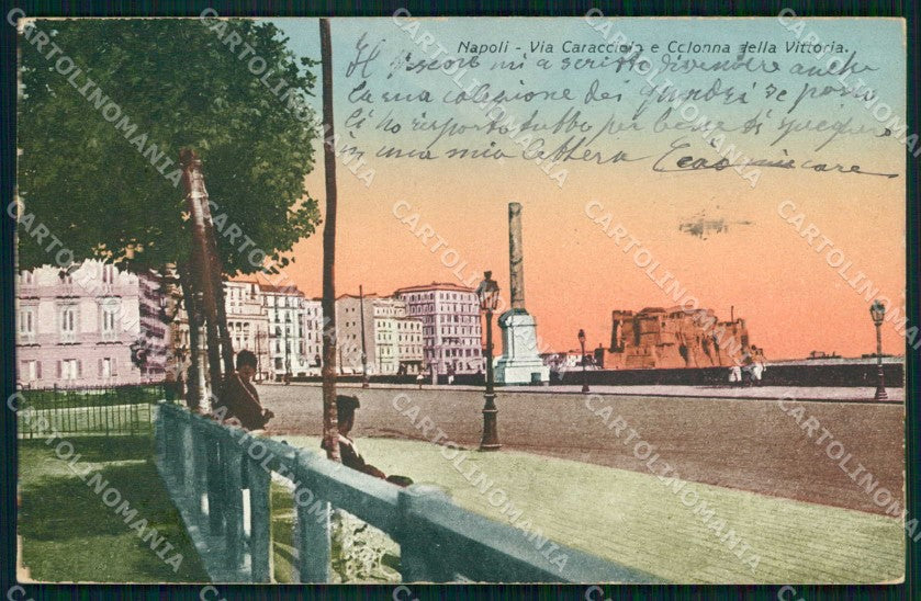 Napoli Città Via Caracciolo Colonna Vittoria cartolina MX5778 – fronte
