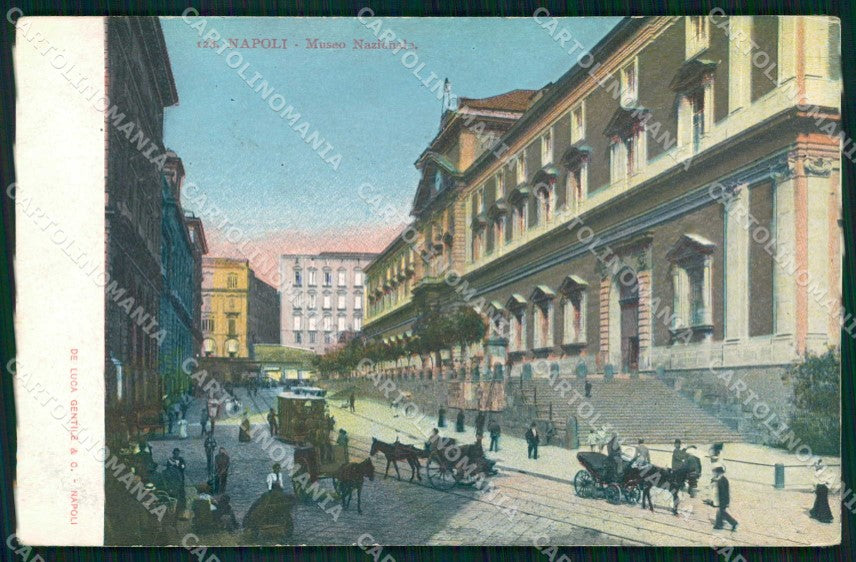 Napoli Città Museo Nazionale Tram cartolina MX5784 – fronte