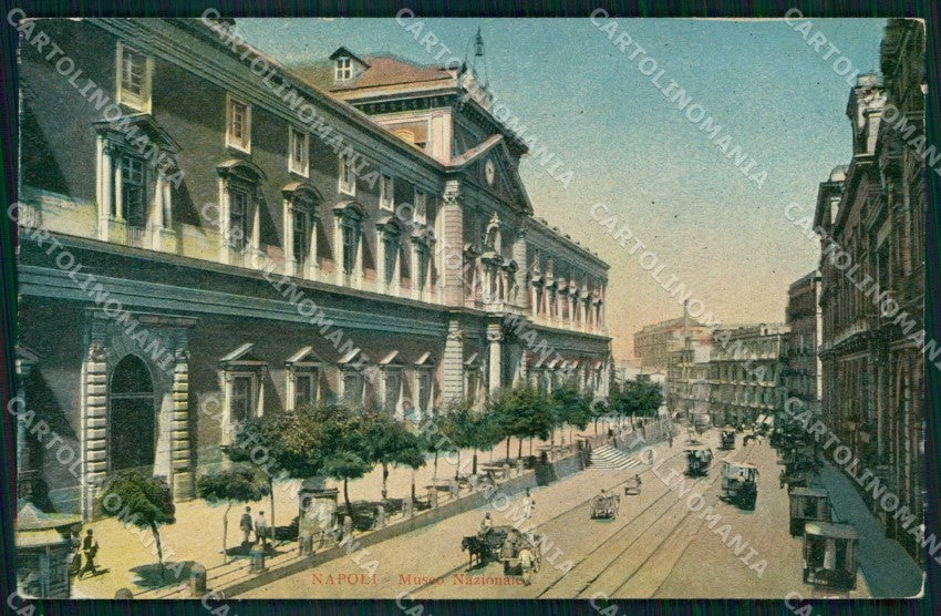 Napoli Città Museo Nazionale Tram cartolina MX5785 – fronte