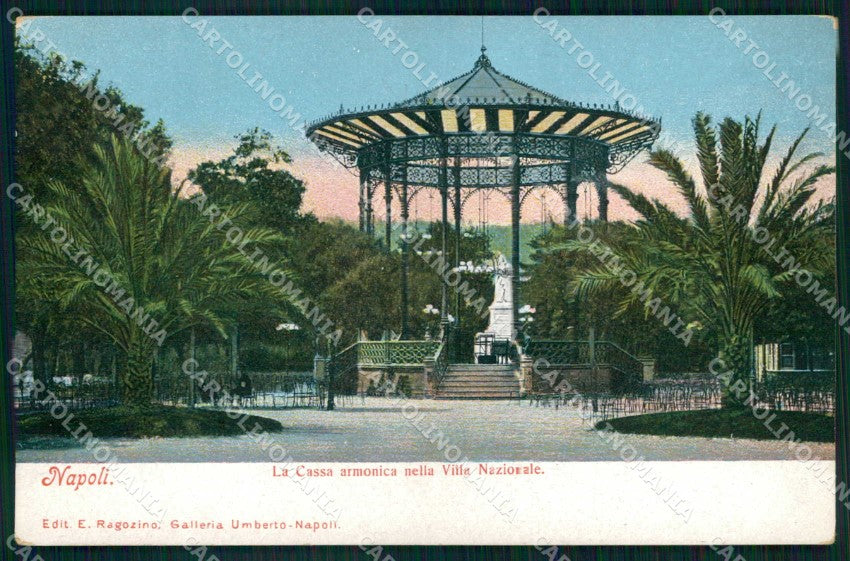 Napoli Città Villa Nazionale Cassa Armonica Ragozino 2683 cartolina MX5786 – fronte