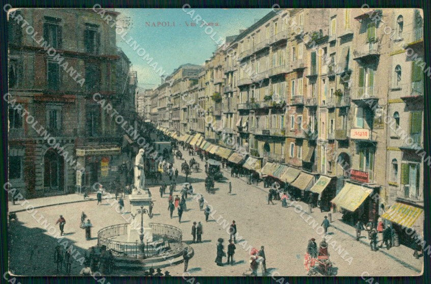 Napoli Città Via Roma Tramway cartolina MX5791 – fronte