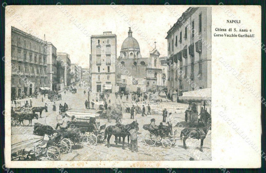 Napoli Città Corso Vecchio Garibaldi Chiesa Sant Anna cartolina MX5816 – fronte
