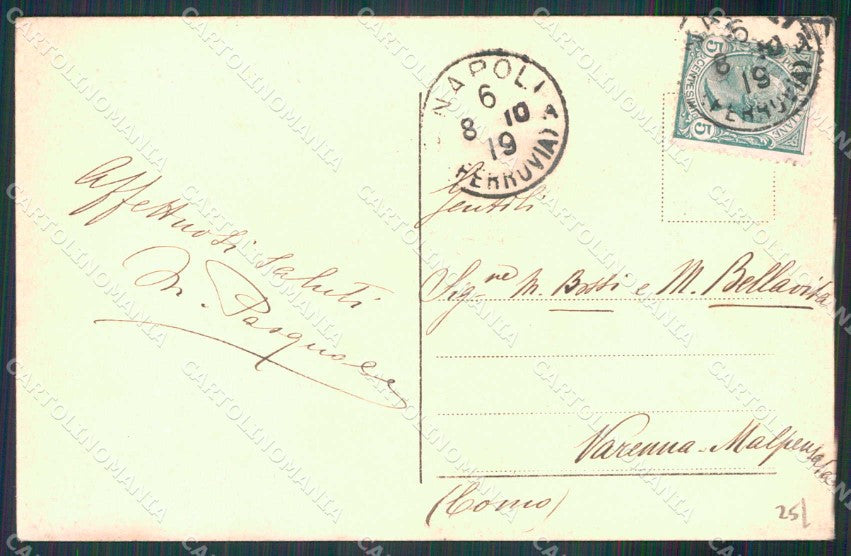 Napoli Città Via Partenope Vesuvio cartolina MX5830 – retro