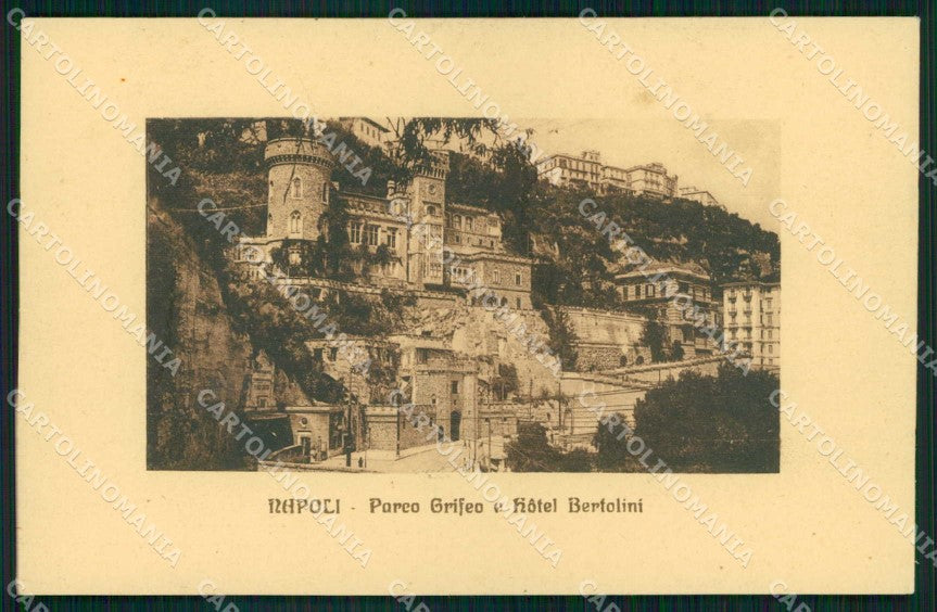 Napoli Città Parco Grifeo Hotel Bertolini cartolina MX5831 – fronte
