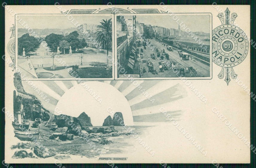 Napoli Città Ricordo di Villa Nazionale Marina cartolina MX5833 – fronte