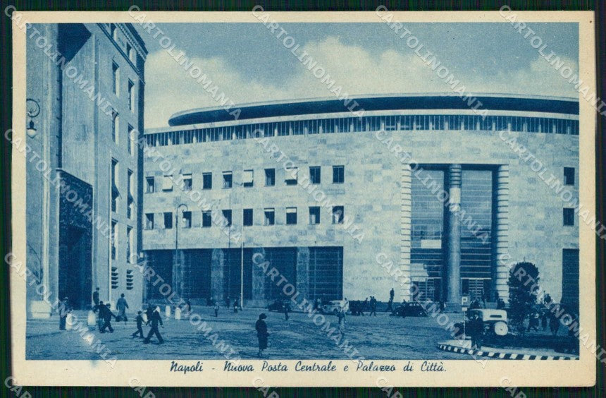 Napoli Città Nuova Posta Centrale Palazzo Città cartolina MX5843 – fronte