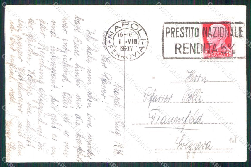 Napoli Città Via Litoranea Giardini cartolina MX5845 – retro