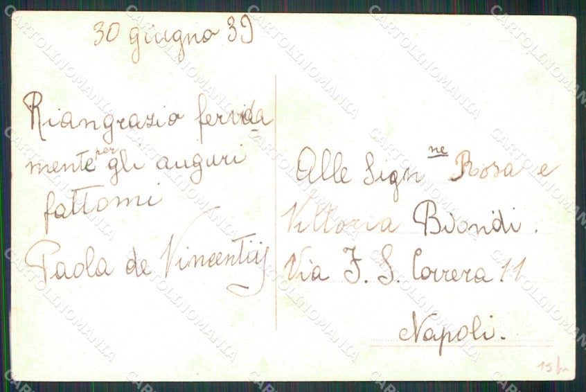 Napoli Città Nuovo Palazzo Poste Telegrafi cartolina MX5846 – retro