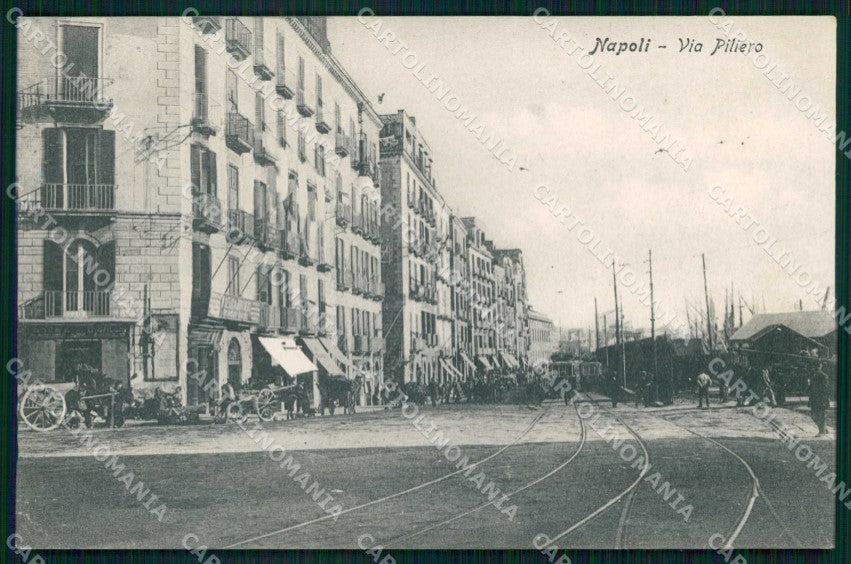 Napoli Città Via Piliero Tram Alterocca 2179 cartolina MX5850 – fronte
