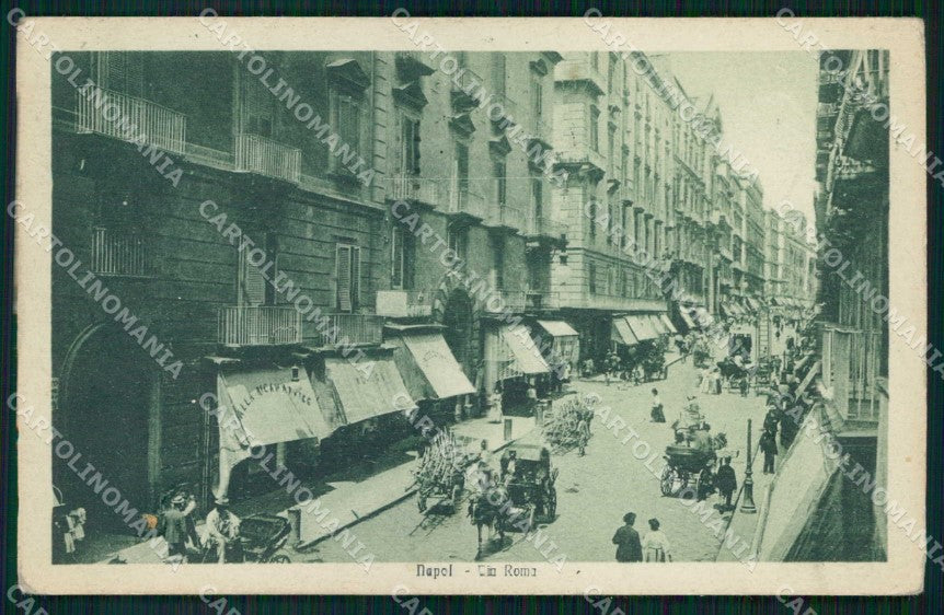 Napoli Città Via Roma Tram cartolina MX5865 – fronte