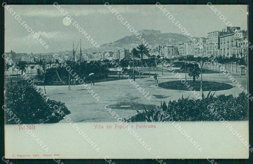 Napoli Città Villa Popolo Chiaro di Luna Ragozino 800 cartolina MX5883 – fronte