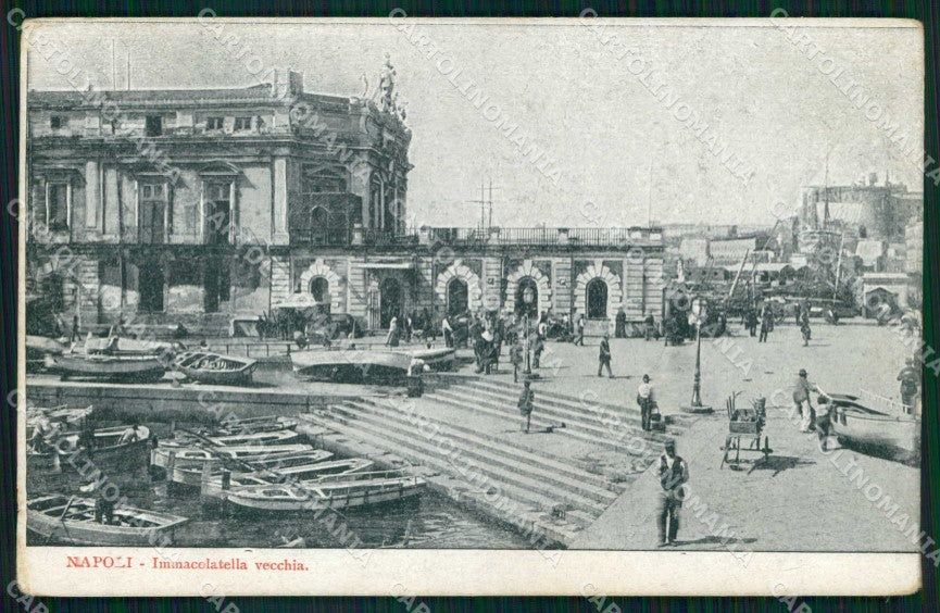Napoli Città Immacolatella Vecchia Barche cartolina MX5889 – fronte