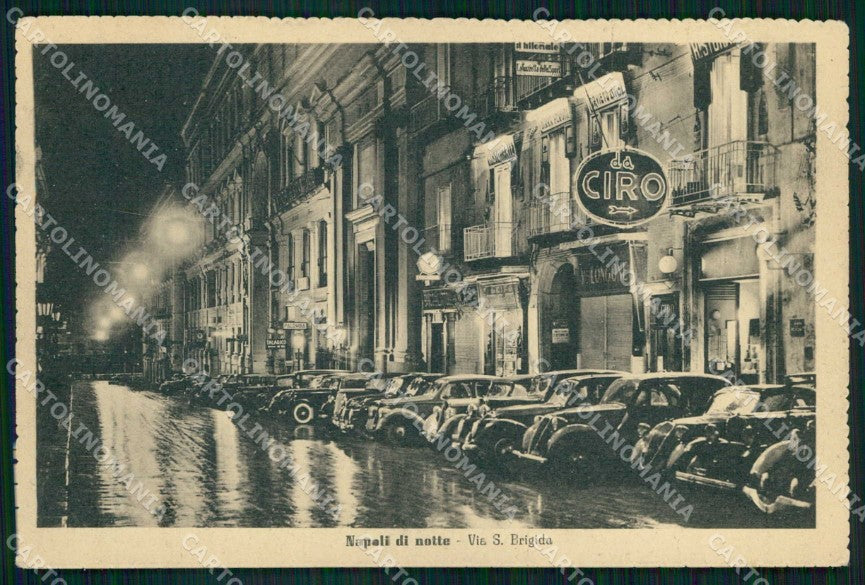 Napoli Città Via Santa Brigida Notturno Alterocca 153916 cartolina MX5899 – fronte