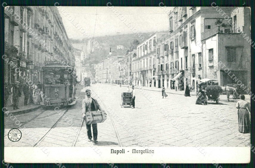 Napoli Città Mergellina Tram Alterocca 5798 cartolina MX5900 – fronte