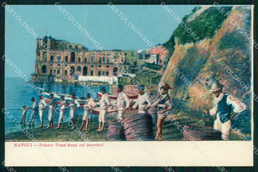 Napoli Città Palazzo Donn Anna Mestieri Pescatori cartolina MX5916 – fronte